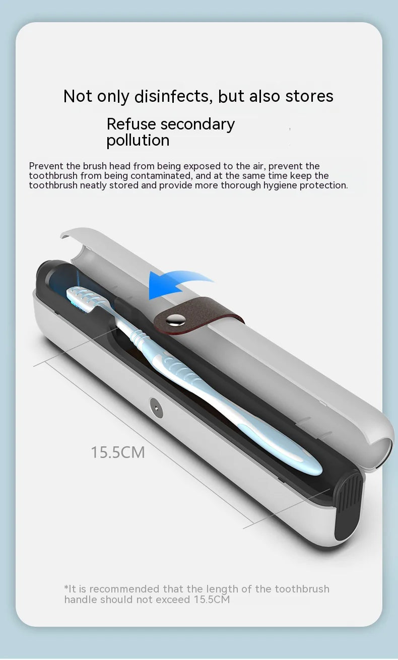 Smart UV Toothbrush Sanitizing Travel Case