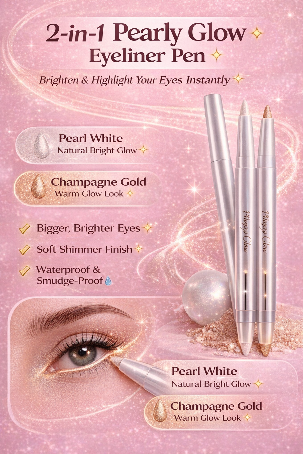 🔥 Magic Glow Eyeliner – 5 Sec Eye Lift Effect