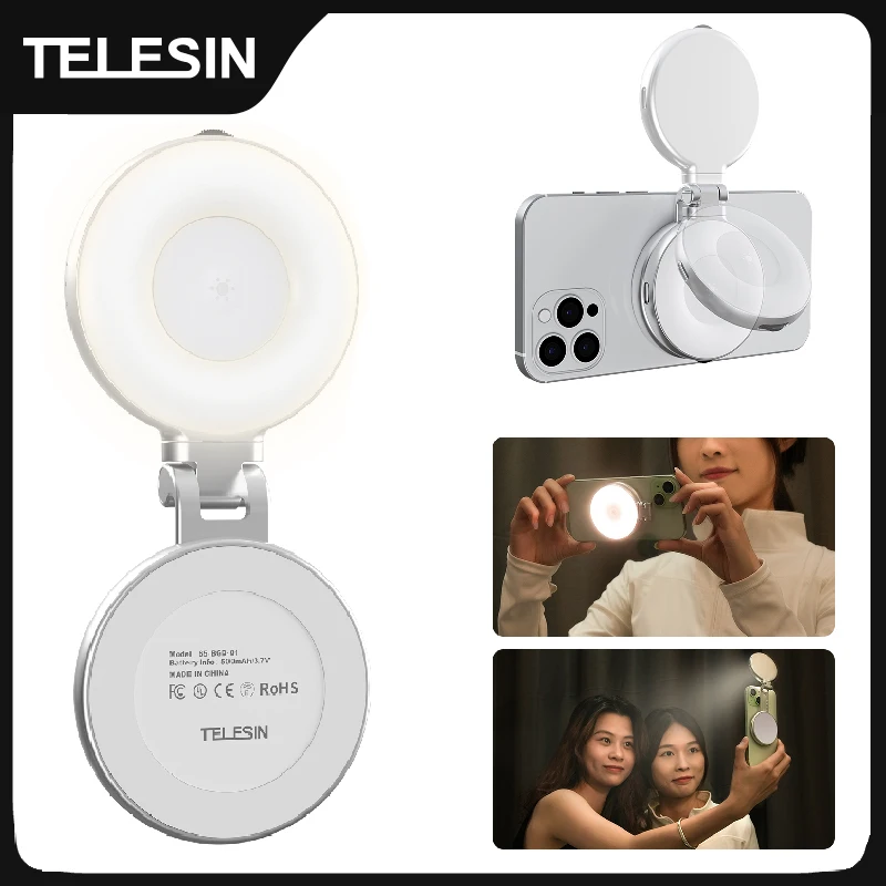 TELESIN Magnetic LED Ring Light – Professional Mobile Lighting